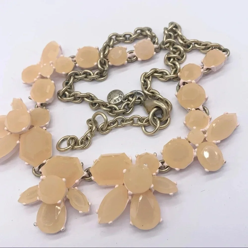 J. Crew Peach Pink Faceted Necklace